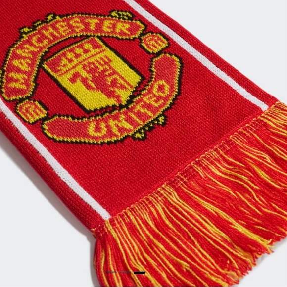 Adidas Manchester United Scarf MUFC Soccer Football England Premier League OS - Picture 2 of 16